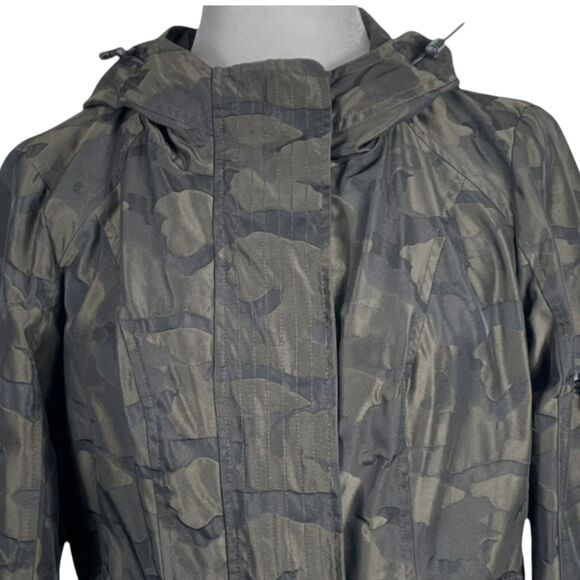 BLANC NOIR Camo Grenadier Utility Jacket Size XS Hooded Olive Green Jacquard EUC - Picture 5 of 16